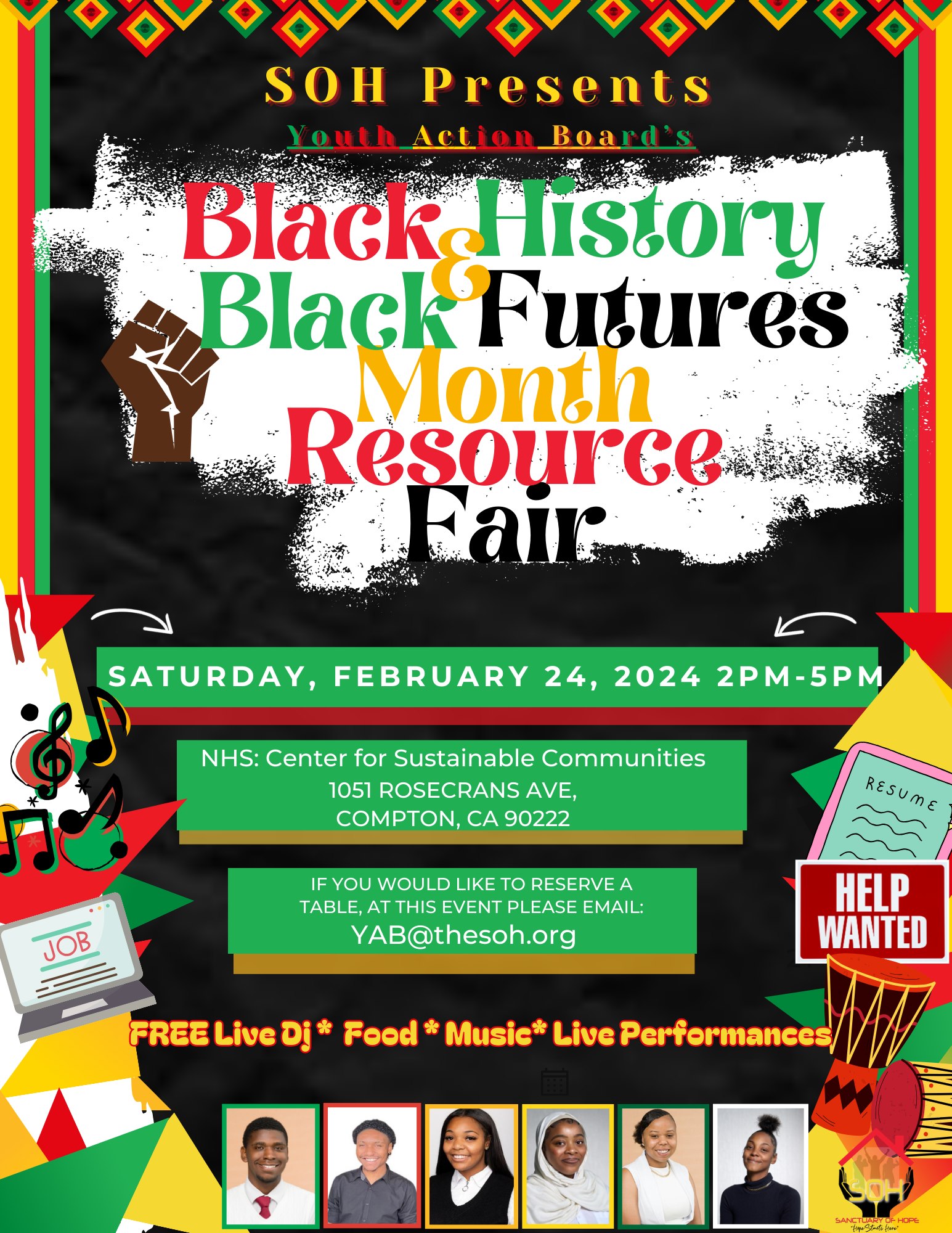 Sanctuary of Hope’s Young Adult Action Board To Hold Black History Black Futures Month Resource Fair
